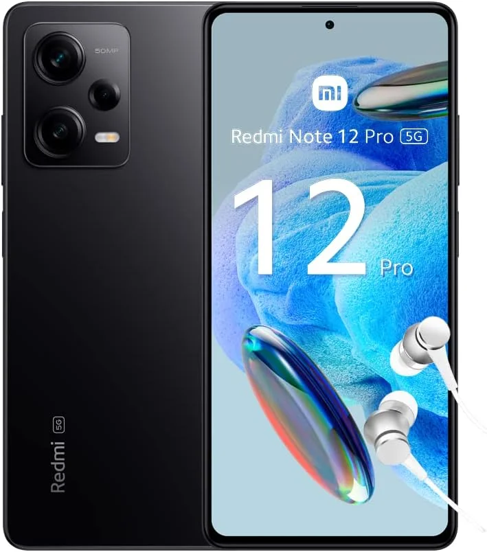 گوشی موبایل شیائومی Redmi Note 12 Pro دو سیم کارت 128 گیگابایت حافظه داخلی + 6 گیگابایت رم (فقط GSM | بدون CDMA) نسخه بین المللی آنلاک فکتوری 5G (مشکی اونیکس)