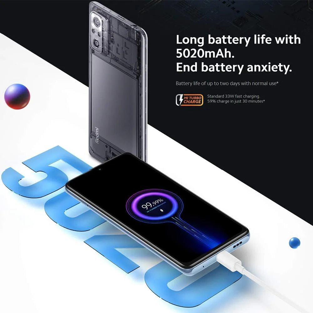 گوشی موبایل شیائومی Redmi Note 10 Pro - حافظه 64 گیگابایت، رم 6 گیگابایت، دو سیم کارت، خاکستری اونیکس