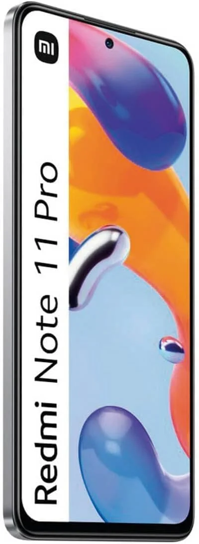 گوشی موبایل شیائومی Redmi Note 11 Pro 4G (سفید قطبی، 8 گیگابایت رم، 128 گیگابایت حافظه) - نمایشگر 120 هرتز FHD+ AMOLED DotDisplay | دوربین 108 مگاپیکسلی با دوربین ماکرو 2 مگاپیکسلی
