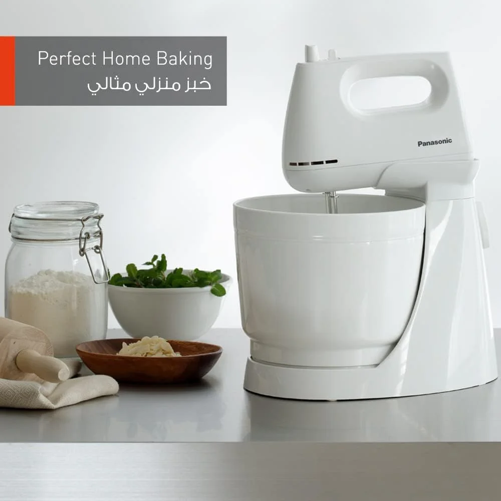 میکسر ایستاده پاناسونیک 175 وات، 5 سرعت، به همراه همزن تخم مرغ و خمیرزن (مدل Mkgb3) "حداقل 1 سال گارانتی تولید کننده" میکسر ایستاده پاناسونیک 175 وات، 5 سرعت، به همراه همزن تخم مرغ و خمیرزن (مدل Mkgb3) "حداقل 1 سال گارانتی تولید کننده"