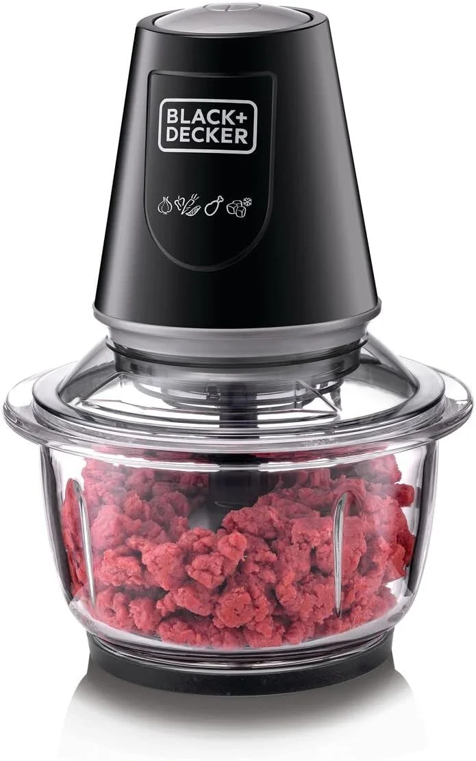 خردکن و آسیاب شیشه ای چند منظوره BLACK+DECKER، 400 وات، کاسه XXL 1.2 لیتری، سیستم 4 تیغه، سرعت پالس برای دقت، خرد کردن یخ، طراحی مشکی جمع و جور و شیک، تمیز کردن آسان، مشکی - GC400-B5 خردکن و آسیاب شیشه ای چند منظوره BLACK+DECKER، 400 وات، کاسه XXL 1.2 لیتری، سیستم 4 تیغه، سرعت پالس برای دقت، خرد کردن یخ، طراحی مشکی جمع و جور و شیک، تمیز کردن آسان، مشکی - GC400-B5