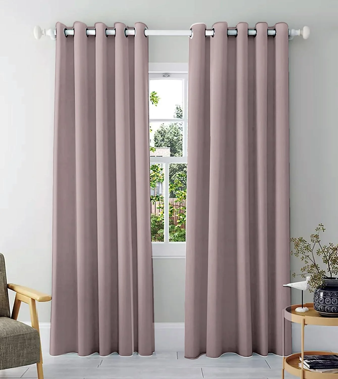 پرده های خاموشی سلطنتی آملی، ست 2 پنلی، 16 حلقه، اندازه (طول 274 x عرض 132) سانتی متر) برای دکوراسیون اتاق نشیمن یا کاهش صدا و جلوگیری از نور پنجره اتاق خواب پرده های خاموشی سلطنتی آملی، ست 2 پنلی، 16 حلقه، اندازه (طول 274 x عرض 132) سانتی متر) برای دکوراسیون اتاق نشیمن یا کاهش صدا و جلوگیری از نور پنجره اتاق خواب