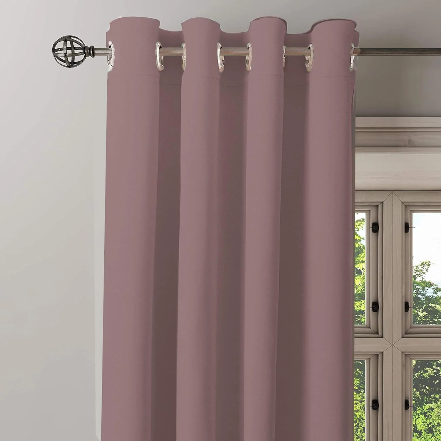 پرده های خاموشی سلطنتی آملی، ست 2 پنلی، 16 حلقه، اندازه (طول 274 x عرض 132) سانتی متر) برای دکوراسیون اتاق نشیمن یا کاهش صدا و جلوگیری از نور پنجره اتاق خواب پرده های خاموشی سلطنتی آملی، ست 2 پنلی، 16 حلقه، اندازه (طول 274 x عرض 132) سانتی متر) برای دکوراسیون اتاق نشیمن یا کاهش صدا و جلوگیری از نور پنجره اتاق خواب