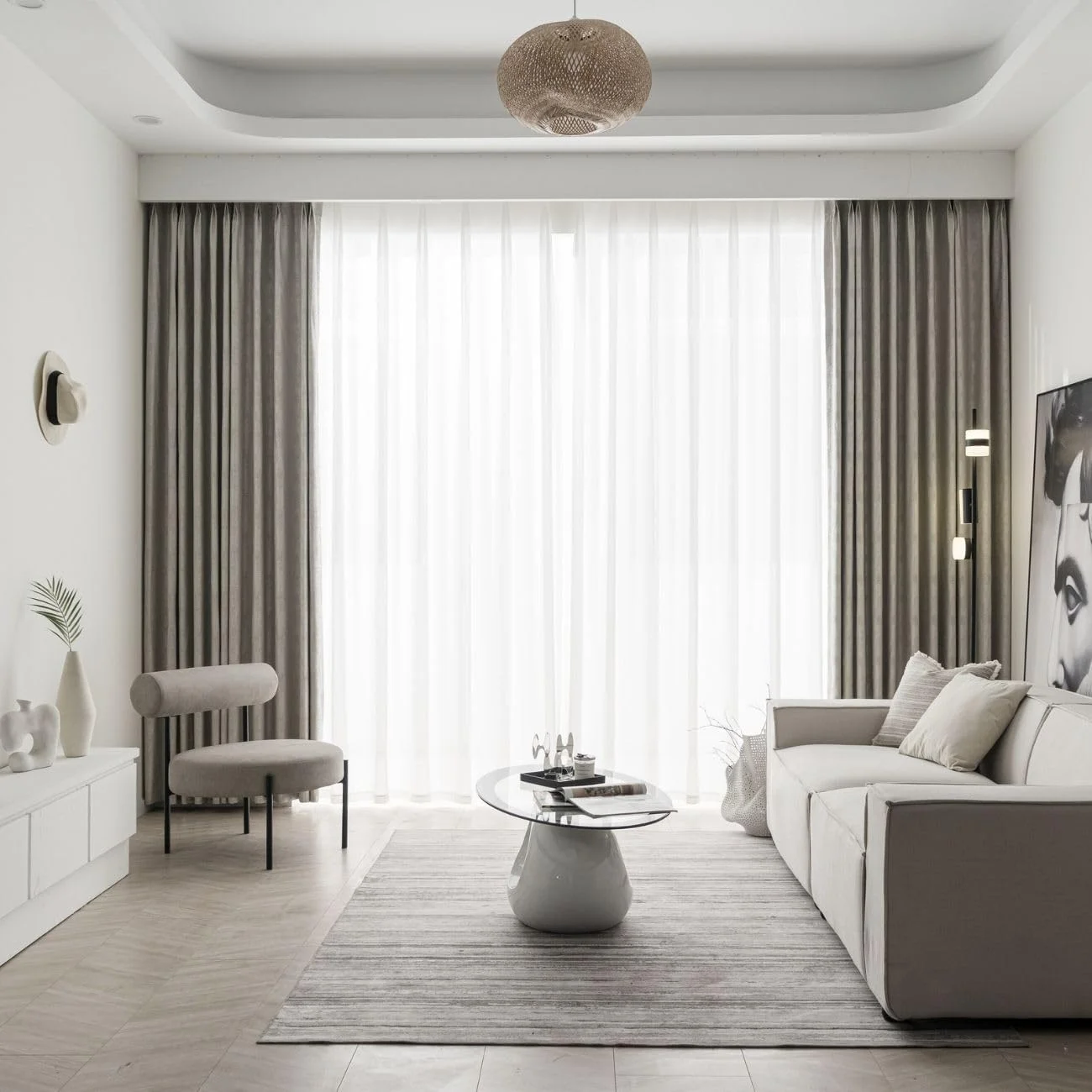 پرده های بلک اوت 2 تکه، تاریک کننده اتاق برای خواب بهتر، کرم، ارتفاع 300x عرض 270 سانتی متر، دارای قلاب پرده های بلک اوت 2 تکه، تاریک کننده اتاق برای خواب بهتر، کرم، ارتفاع 300x عرض 270 سانتی متر، دارای قلاب