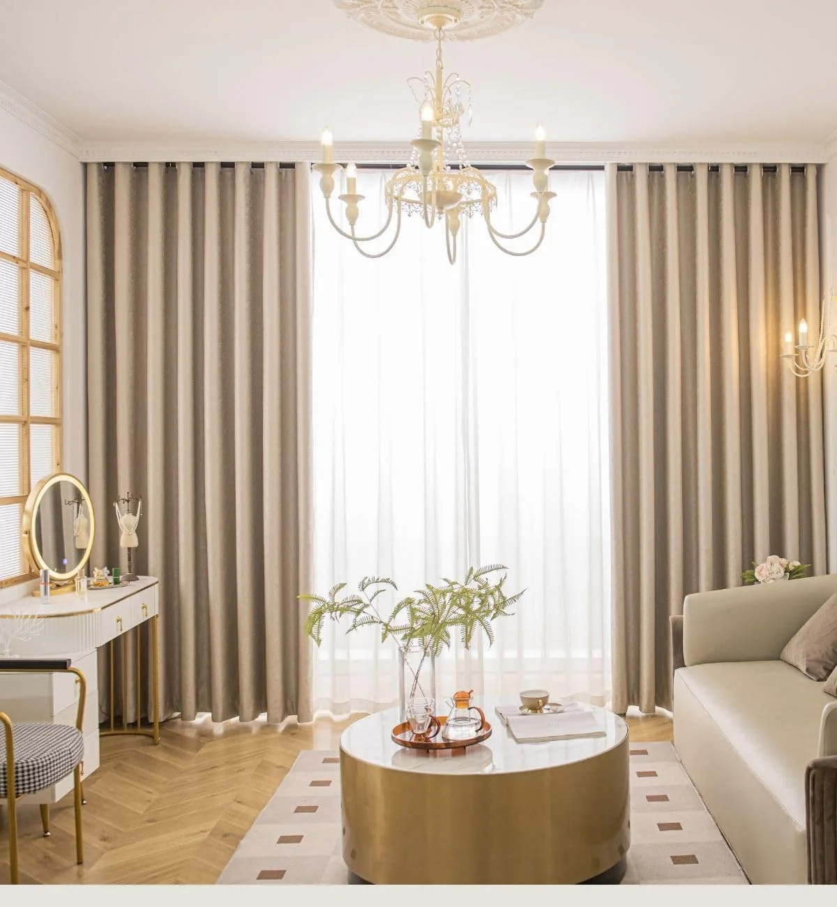 پرده های خاموشی سبک سینمایی خانگی، دو پنل، کرم، ارتفاع 270x عرض 150 سانتی متر، پانچ پرده های خاموشی سبک سینمایی خانگی، دو پنل، کرم، ارتفاع 270x عرض 150 سانتی متر، پانچ