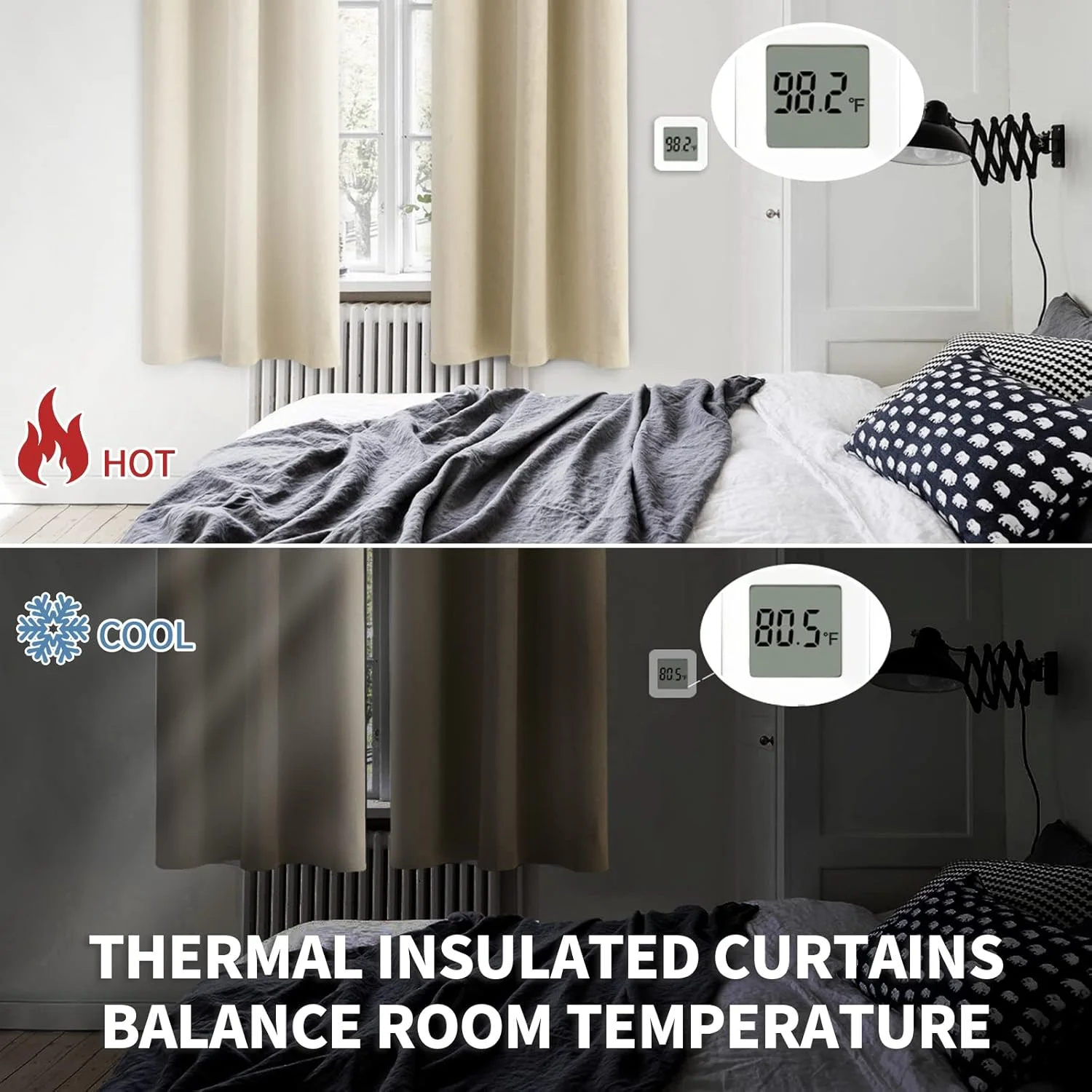 پرده های کوتاه کرم بژ مسدود کننده نور اتاق BGment برای پنجره های کوچک، 96.52 در 114.3 سانتی متر، مجموعه دو تایی عایق حرارتی، پرده های مسدود کننده نور خورشید برای آشپزخانه و اتاق خواب پرده های کوتاه کرم بژ مسدود کننده نور اتاق BGment برای پنجره های کوچک، 96.52 در 114.3 سانتی متر، مجموعه دو تایی عایق حرارتی، پرده های مسدود کننده نور خورشید برای آشپزخانه و اتاق خواب