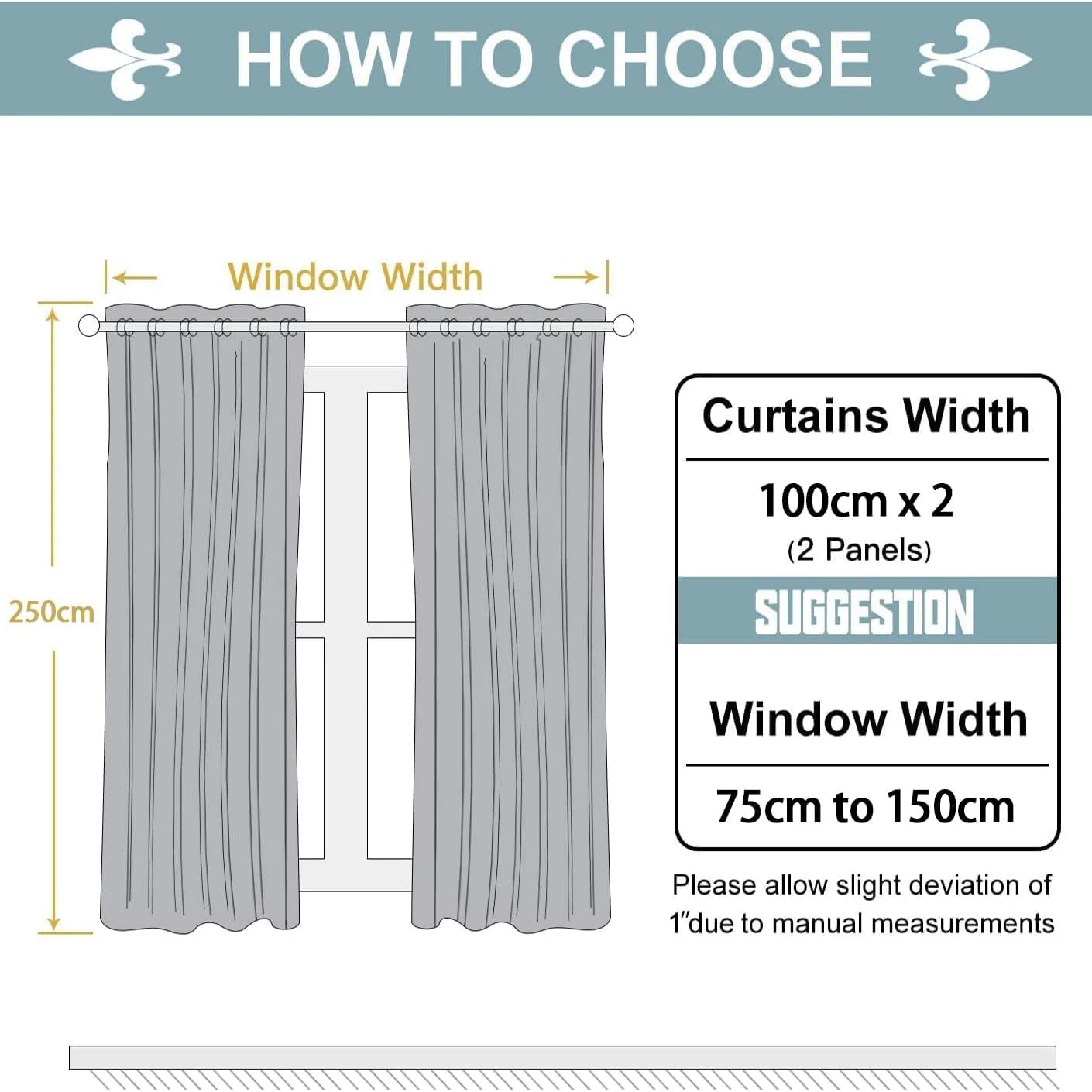 پرده خاموشی، 140x240 سانتی متر طول، مجموعه 2 پانل، پرده خاموشی حرارتی عایق دار با حلقه برای اتاق خواب، اتاق نشیمن، بژ