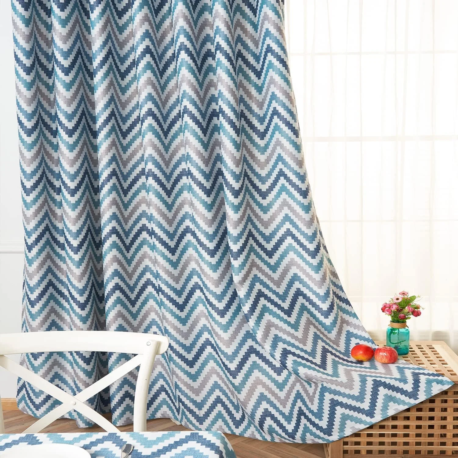 پرده خاموشی بولیوی، 1 عدد پرده چاپی خاموشی 80% عایق حرارتی با حلقه های فلزی برای اتاق خواب، اتاق نشیمن (200 x 270 سانتی متر) پرده خاموشی بولیوی، 1 عدد پرده چاپی خاموشی 80% عایق حرارتی با حلقه های فلزی برای اتاق خواب، اتاق نشیمن (200 x 270 سانتی متر)