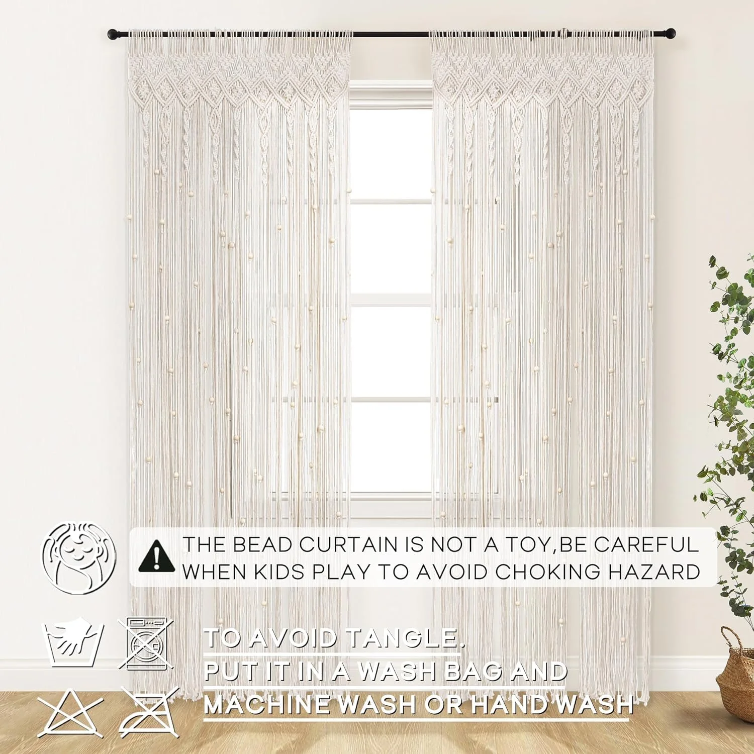 پرده مهره ای برای ورودی در، پرده مهره ای آویز برای ورودی در، پرده های حریم خصوصی برای پنجره در، پرده برای کمد باز، دکوراسیون اتاق بوهمی، تقسیم کننده اتاق آویز دیواری مکرومه سقفی، طول 80 اینچ پرده مهره ای برای ورودی در، پرده مهره ای آویز برای ورودی در، پرده های حریم خصوصی برای پنجره در، پرده برای کمد باز، دکوراسیون اتاق بوهمی، تقسیم کننده اتاق آویز دیواری مکرومه سقفی، طول 80 اینچ