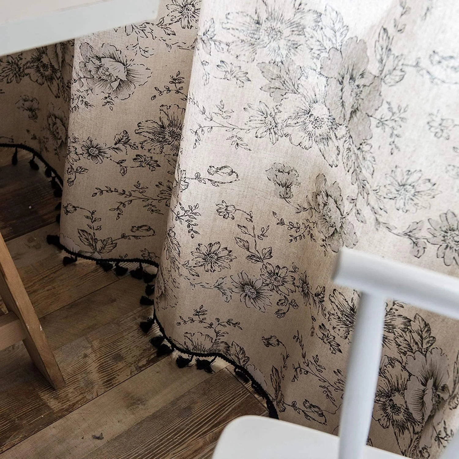 پرده های بوهمی برای اتاق نشیمن طرح گلدار فرانسوی، طول 160 سانتی متر، پانل پرده پنجره روستایی برای اتاق خواب، شیک و فرسوده، نیمه سایه انداز، ترکیب پنبه و کتان، پرده تویل، 1 عدد پرده های بوهمی برای اتاق نشیمن طرح گلدار فرانسوی، طول 160 سانتی متر، پانل پرده پنجره روستایی برای اتاق خواب، شیک و فرسوده، نیمه سایه انداز، ترکیب پنبه و کتان، پرده تویل، 1 عدد