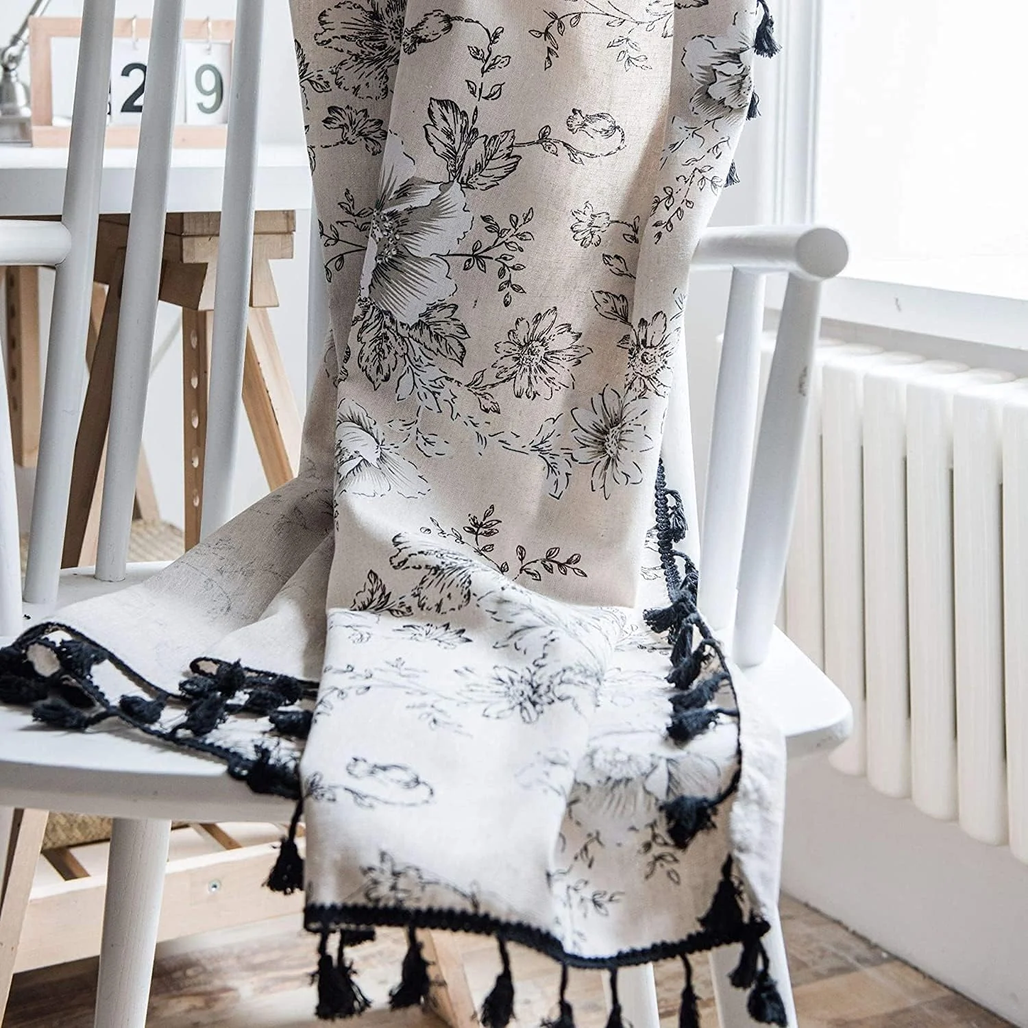 پرده های بوهمی برای اتاق نشیمن طرح گلدار فرانسوی، طول 160 سانتی متر، پانل پرده پنجره روستایی برای اتاق خواب، شیک و فرسوده، نیمه سایه انداز، ترکیب پنبه و کتان، پرده تویل، 1 عدد پرده های بوهمی برای اتاق نشیمن طرح گلدار فرانسوی، طول 160 سانتی متر، پانل پرده پنجره روستایی برای اتاق خواب، شیک و فرسوده، نیمه سایه انداز، ترکیب پنبه و کتان، پرده تویل، 1 عدد