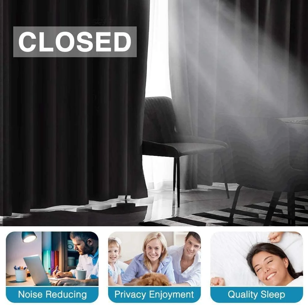 پرده خاموشی بولیوی، 1 عدد پرده چاپی خاموشی 80% عایق حرارتی با حلقه های فلزی برای اتاق خواب، اتاق نشیمن (200 x 270 سانتی متر) پرده خاموشی بولیوی، 1 عدد پرده چاپی خاموشی 80% عایق حرارتی با حلقه های فلزی برای اتاق خواب، اتاق نشیمن (200 x 270 سانتی متر)