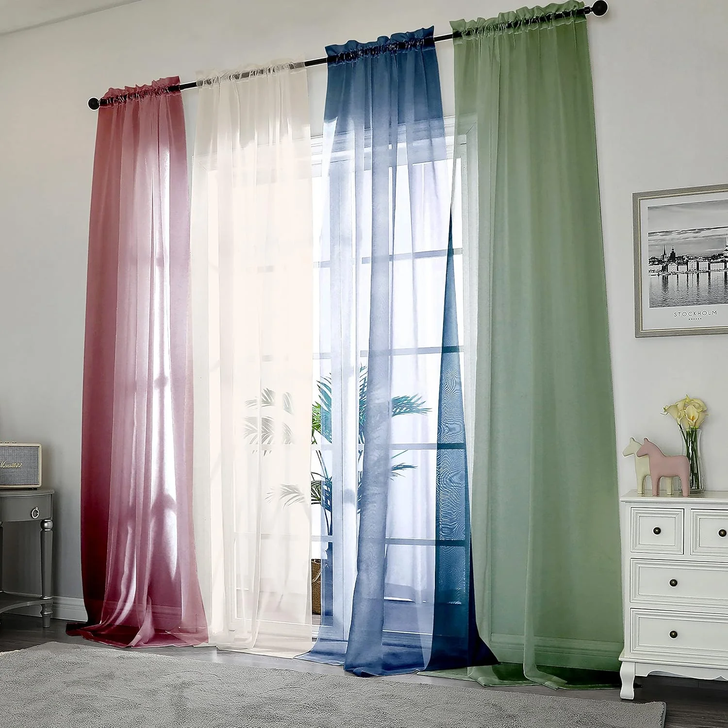 پرده های حریر بلند عاجی Chyhomenyc، طول 274 سانتی متر، 2 عدد، پرده های نازک با جیب میله ای، مناسب برای هتل/عروسی/مهمانی/اتاق خواب/سایبان، 106Wx274L سانتی متر، طول 2.7 متر پرده های حریر بلند عاجی Chyhomenyc، طول 274 سانتی متر، 2 عدد، پرده های نازک با جیب میله ای، مناسب برای هتل/عروسی/مهمانی/اتاق خواب/سایبان، 106Wx274L سانتی متر، طول 2.7 متر