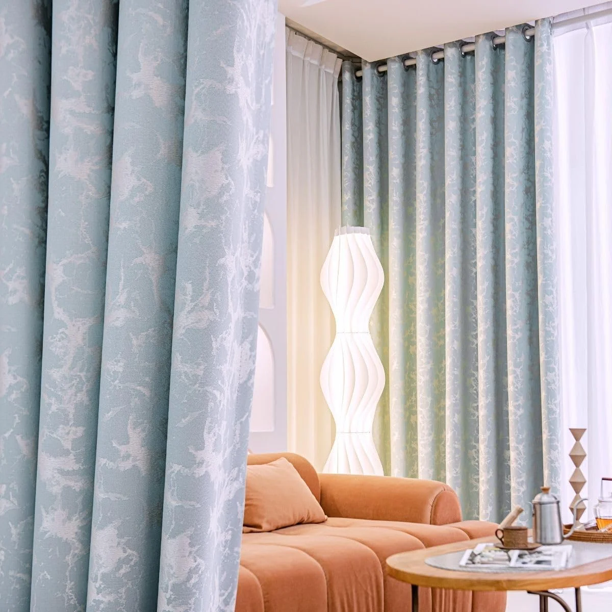 پرده های بلک اوت برای اتاق خواب و هتل 2 تکه، آبی، L270xW150cm، حلقه دار پرده های بلک اوت برای اتاق خواب و هتل 2 تکه، آبی، L270xW150cm، حلقه دار