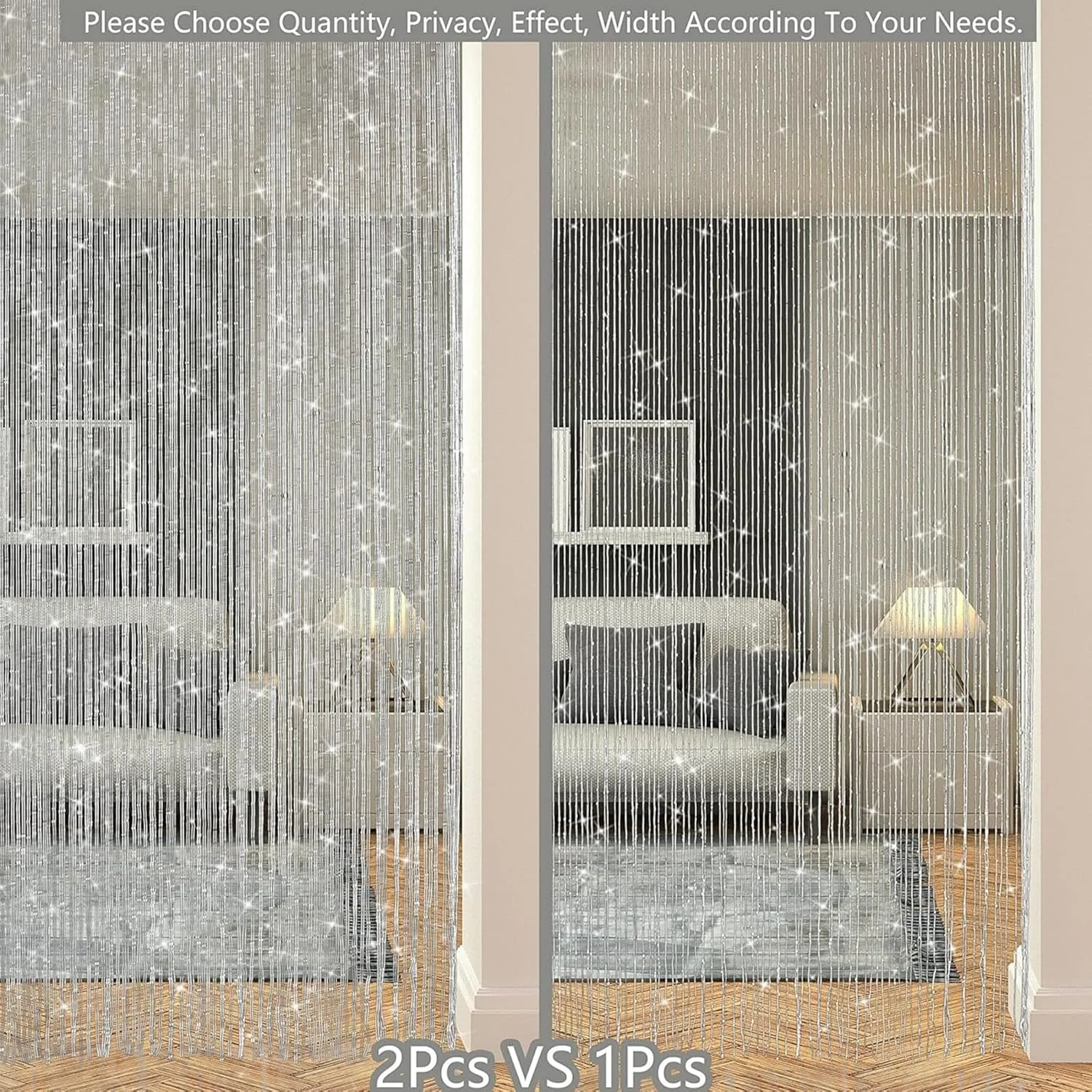 پرده رشته ای برای درب ورودی، پرده های مهره ای اکلیلی، پرده های درخشان مهره ای، آویز لباسشویی کمد باز، پرده پنجره مهره ای درخشان هیپی (نقره ای، 100×200 سانتی متر) پرده رشته ای برای درب ورودی، پرده های مهره ای اکلیلی، پرده های درخشان مهره ای، آویز لباسشویی کمد باز، پرده پنجره مهره ای درخشان هیپی (نقره ای، 100×200 سانتی متر)