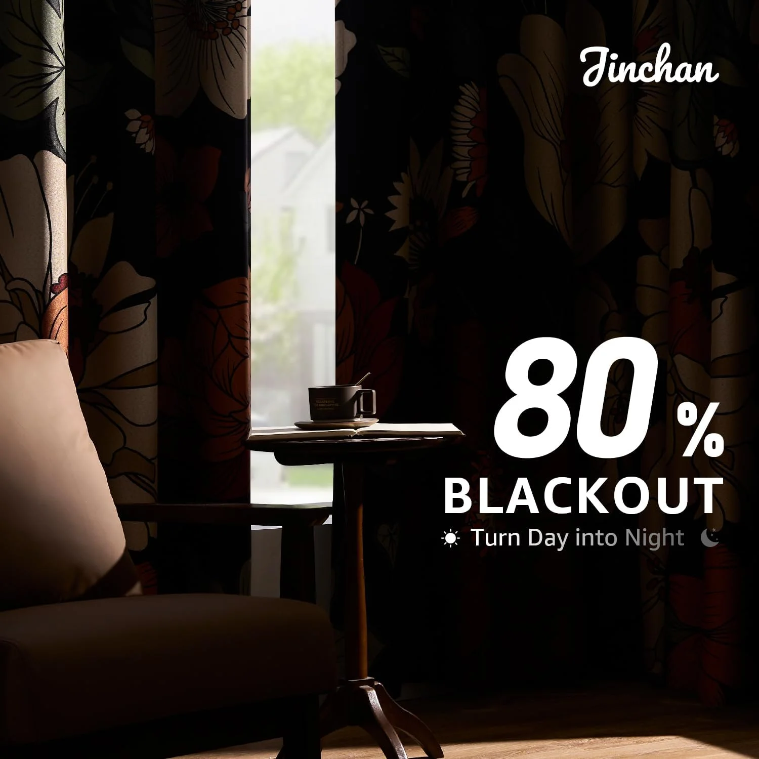 پرده های گلدار وینتیج JINCHAN برای اتاق خواب، پرده های خاموشی برای اتاق نشیمن، پرده های بافت دار کتانی تیره کننده با طرح گل، پرده های چاپی به طول 244 سانتی متر، مجموعه 2 پانل با حلقه پرده های گلدار وینتیج JINCHAN برای اتاق خواب، پرده های خاموشی برای اتاق نشیمن، پرده های بافت دار کتانی تیره کننده با طرح گل، پرده های چاپی به طول 244 سانتی متر، مجموعه 2 پانل با حلقه