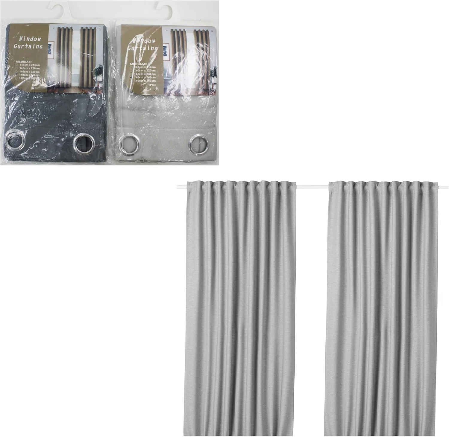 پرده اتاق با رنگ های ترکیبی زنده، پرده های شیک مناسب برای بهبود هر فضایی در خانه، اتاق نشیمن، اتاق خواب یا دفتر کار برای حفظ حریم خصوصی و کنترل نور (140x240 سانتی متر)