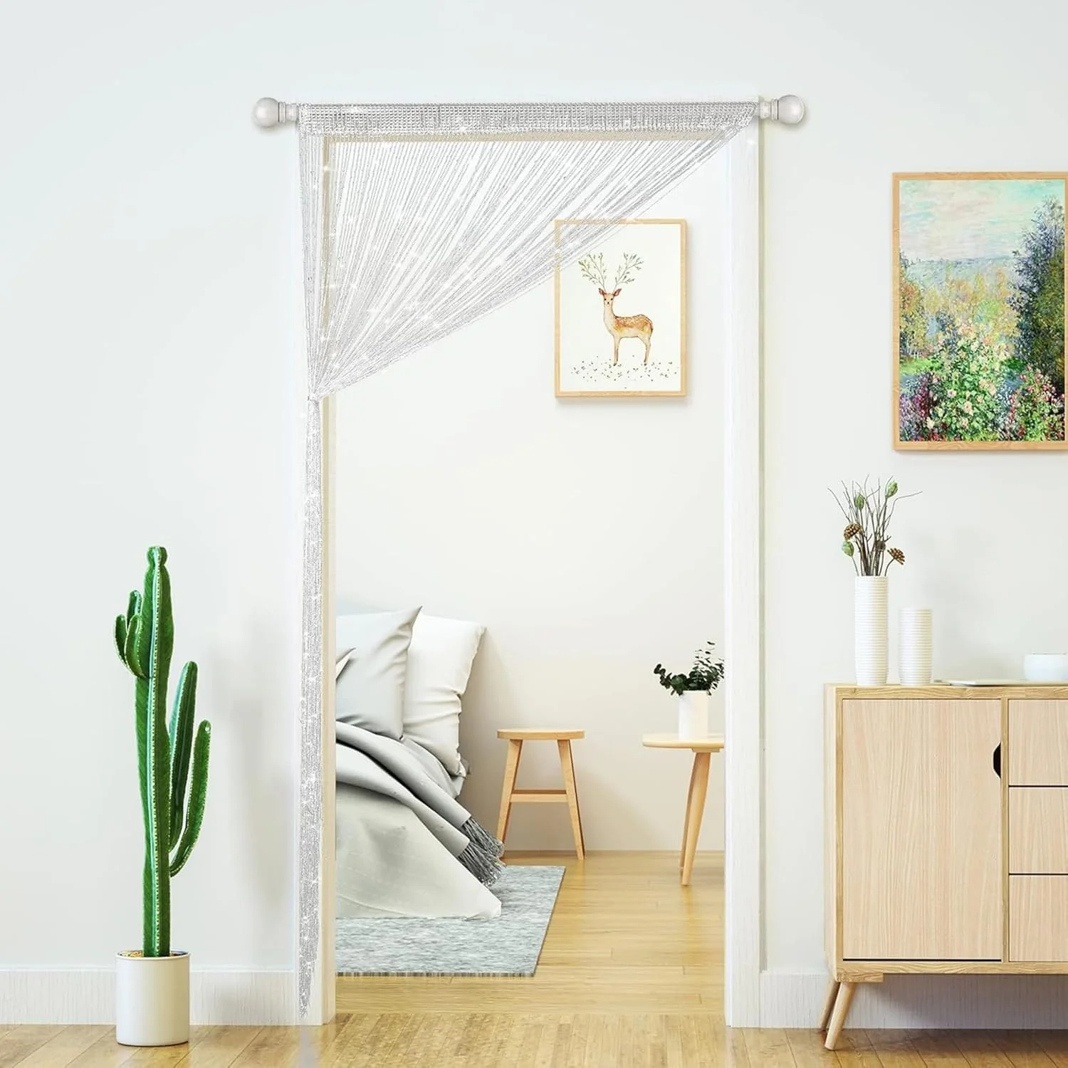 پرده رشته ای برای درب ورودی، پرده های مهره ای اکلیلی، پرده های درخشان مهره ای، آویز لباسشویی کمد باز، پرده پنجره مهره ای درخشان هیپی (نقره ای، 100×200 سانتی متر) پرده رشته ای برای درب ورودی، پرده های مهره ای اکلیلی، پرده های درخشان مهره ای، آویز لباسشویی کمد باز، پرده پنجره مهره ای درخشان هیپی (نقره ای، 100×200 سانتی متر)