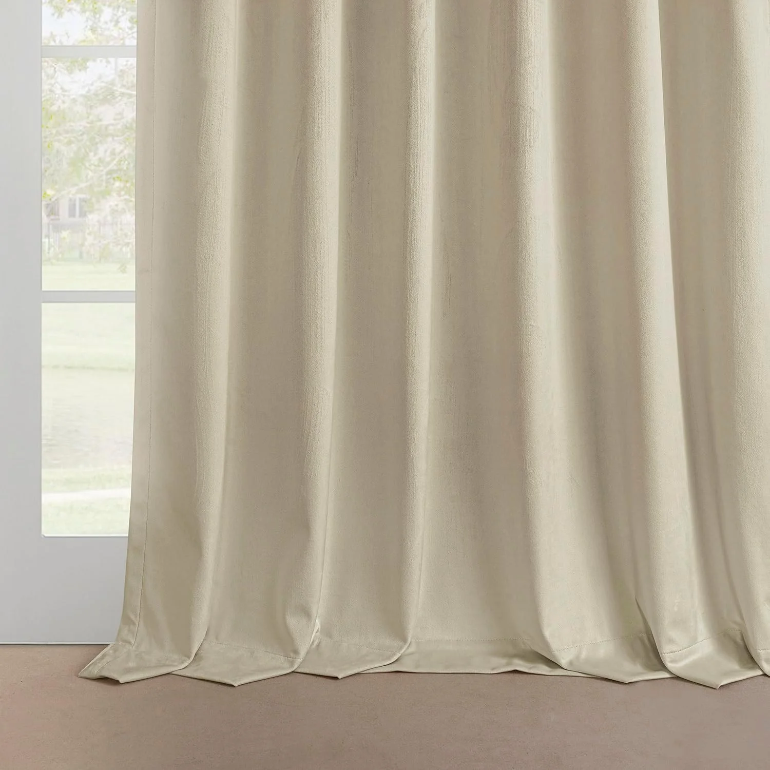 پرده های مخمل Heritage Plush HPD با تخفیف نصف قیمت، طول 244 سانتی متر، پرده های تاریک کننده اتاق برای اتاق خواب و اتاق نشیمن، 50 عرض × 96 طول (1 پنل)، کرم Au Lait پرده های مخمل Heritage Plush HPD با تخفیف نصف قیمت، طول 244 سانتی متر، پرده های تاریک کننده اتاق برای اتاق خواب و اتاق نشیمن، 50 عرض × 96 طول (1 پنل)، کرم Au Lait
