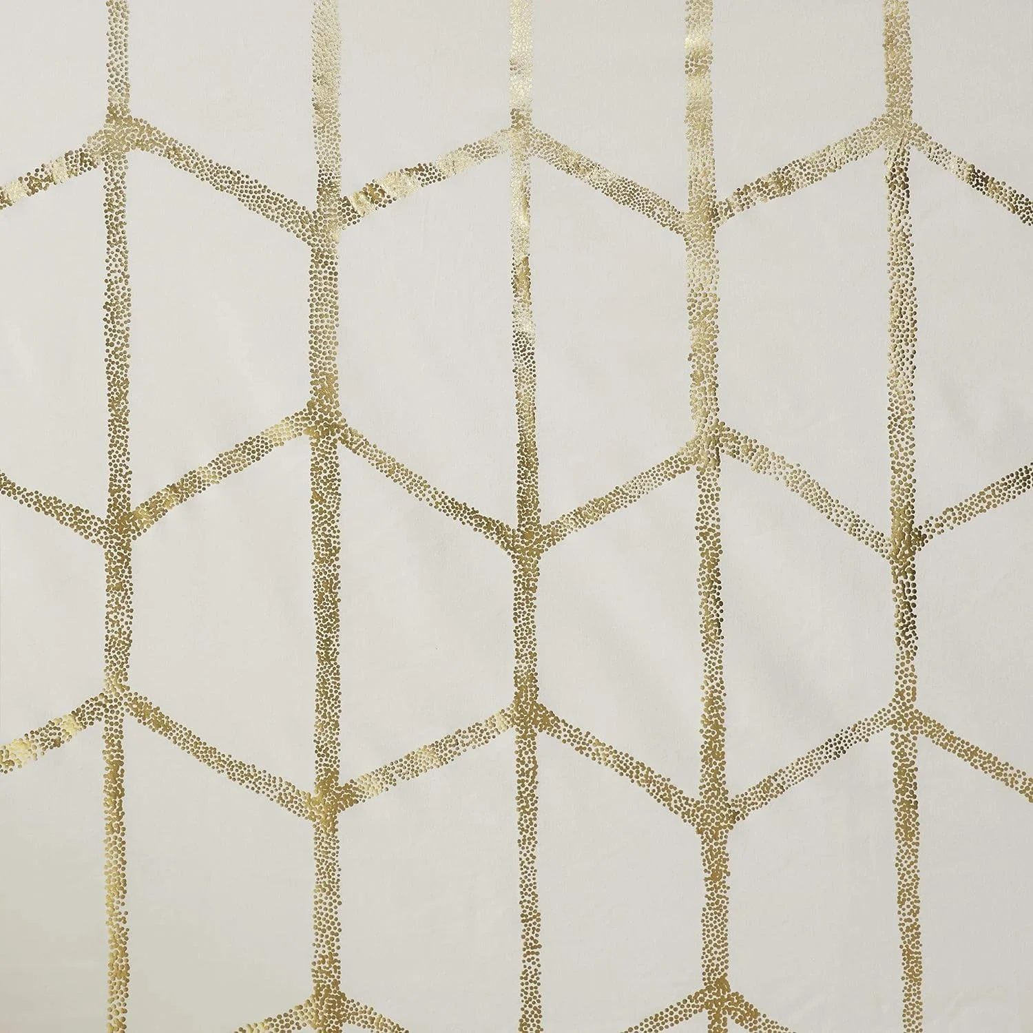 پنل پرده تکی طرحدار متالیک خاموشی کامل Intelligent Design Raina با حلقه، عایق حرارتی و مسدود کننده نور برای اتاق خواب، اتاق نشیمن و خوابگاه، 50x84، عاجی/طلایی 1 عدد پنل پرده تکی طرحدار متالیک خاموشی کامل Intelligent Design Raina با حلقه، عایق حرارتی و مسدود کننده نور برای اتاق خواب، اتاق نشیمن و خوابگاه، 50x84، عاجی/طلایی 1 عدد