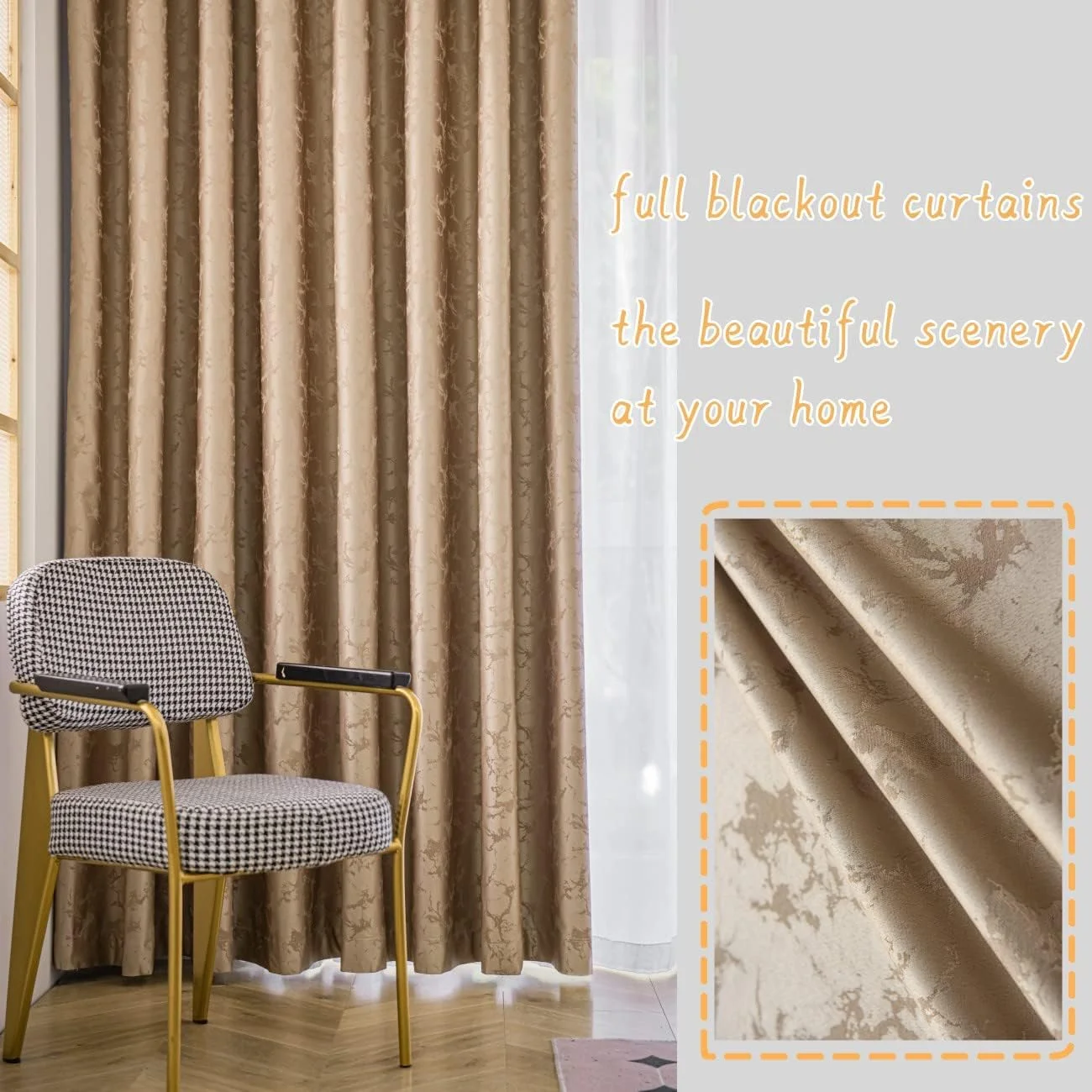 پنل های پرده مسدود کننده نور KVLDEC - 2 عدد پرده خاموشی برای اتاق مطالعه، اتاق خواب و اتاق نشیمن (عرض 150 x طول 270 سانتی متر، قهوه ای) پنل های پرده مسدود کننده نور KVLDEC - 2 عدد پرده خاموشی برای اتاق مطالعه، اتاق خواب و اتاق نشیمن (عرض 150 x طول 270 سانتی متر، قهوه ای)