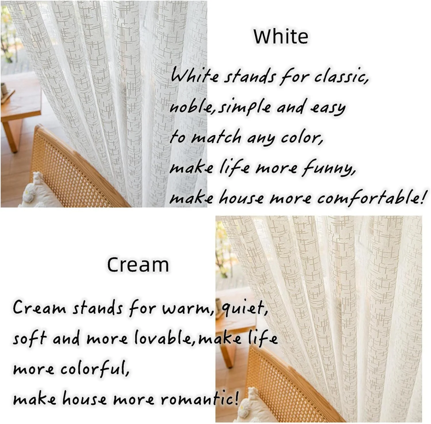 پرده حریر KVLDEC تکهای مناسب اتاق نشیمن، اتاق خواب و تزئین راهرو (طرح Cross-C، عرض 150 x طول 270 سانتی متر) پرده حریر KVLDEC تکهای مناسب اتاق نشیمن، اتاق خواب و تزئین راهرو (طرح Cross-C، عرض 150 x طول 270 سانتی متر)