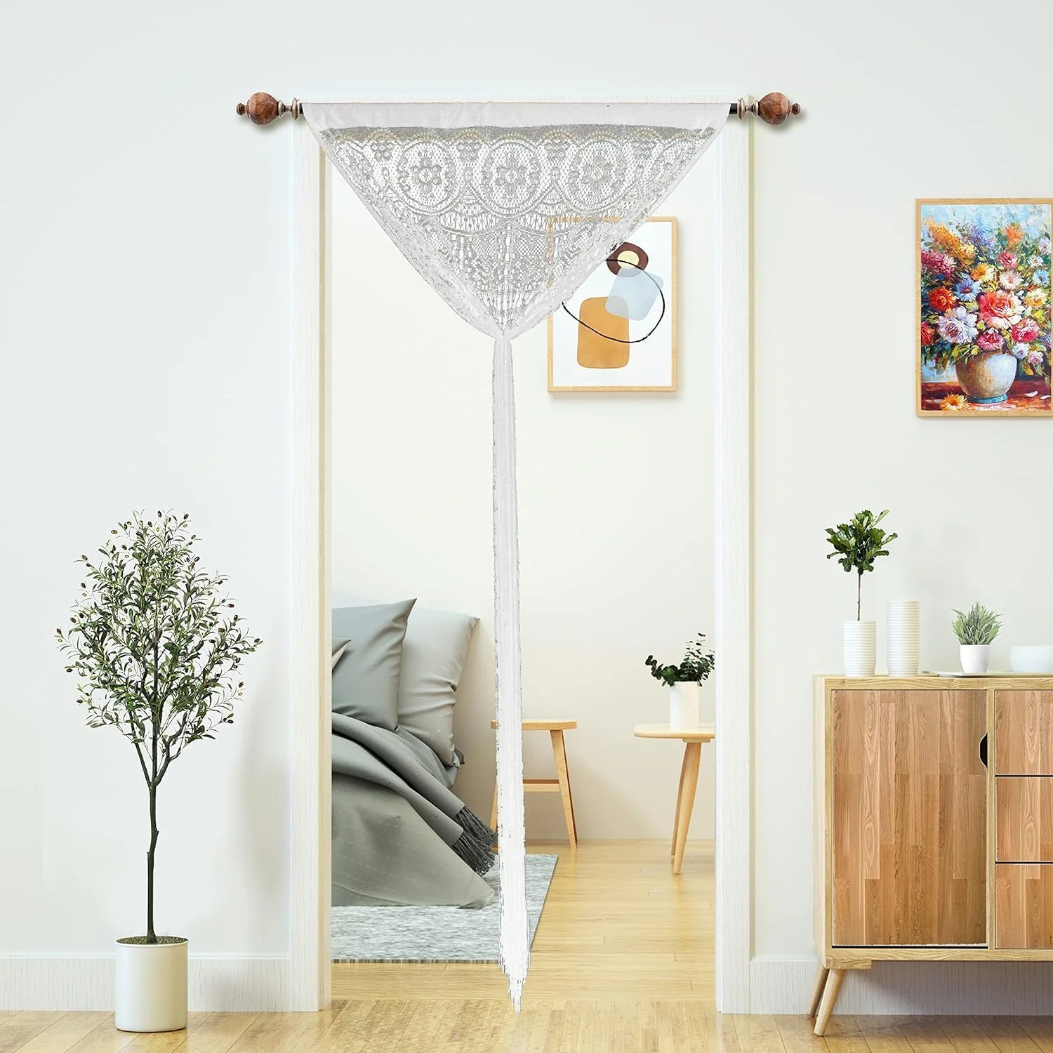 پرده نخی توری مکرومه NALACAL برای درب ورودی، پرده سفید، جداکننده اتاق، پانل پنجره هیپی درب ورودی، پرده کمد دیواری برای تزئینات پرده درب کمد اتاق خواب پرده نخی توری مکرومه NALACAL برای درب ورودی، پرده سفید، جداکننده اتاق، پانل پنجره هیپی درب ورودی، پرده کمد دیواری برای تزئینات پرده درب کمد اتاق خواب