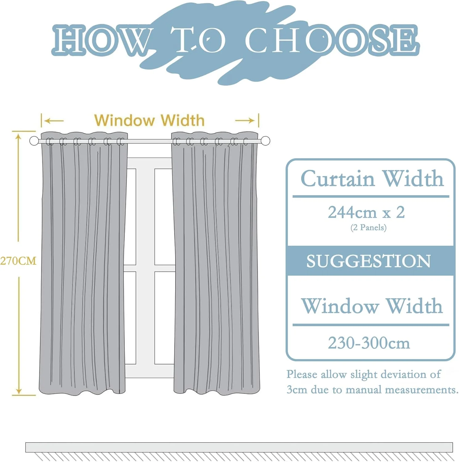 پرده بلک اوت NeoStyle برای اتاق خواب، ست 2 تکه پرده با بافت پنبه ای، 244x270 سانتی متر پرده های حلقه ای برای اتاق نشیمن (آبی) پرده بلک اوت NeoStyle برای اتاق خواب، ست 2 تکه پرده با بافت پنبه ای، 244x270 سانتی متر پرده های حلقه ای برای اتاق نشیمن (آبی)