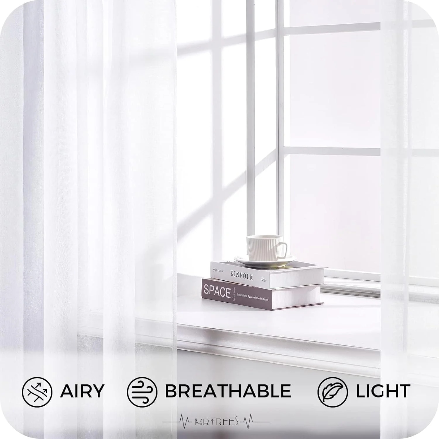 پرده های چین دار MRTREES، کوتاه، پرده، سفید، شفاف، 150 x 200 سانتی متر (ارتفاع x عرض)، پرده های بند دار، ست 1 عددی، پرده های طرح کتان برای اتاق نشیمن، اتاق خواب پرده های چین دار MRTREES، کوتاه، پرده، سفید، شفاف، 150 x 200 سانتی متر (ارتفاع x عرض)، پرده های بند دار، ست 1 عددی، پرده های طرح کتان برای اتاق نشیمن، اتاق خواب