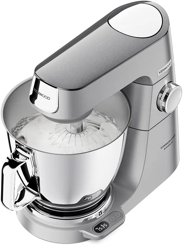غذاساز کنوود Titanium Chef Baker XL با همزن، خمیرزن، میله و کاسه، 6.7 لیتر، مدل KVL85.424SI، توان 1500 وات، نقره ای غذاساز کنوود Titanium Chef Baker XL با همزن، خمیرزن، میله و کاسه، 6.7 لیتر، مدل KVL85.424SI، توان 1500 وات، نقره ای