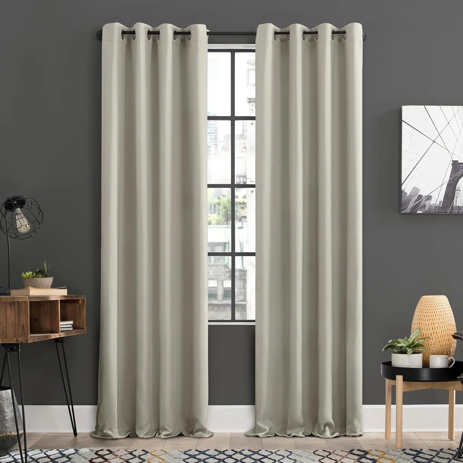 پانل پرده پانچ سان زیرو سوهو مدل Blackout Energy Efficient، دو عددی، 137 × 274 سانتی متر، مرواریدی