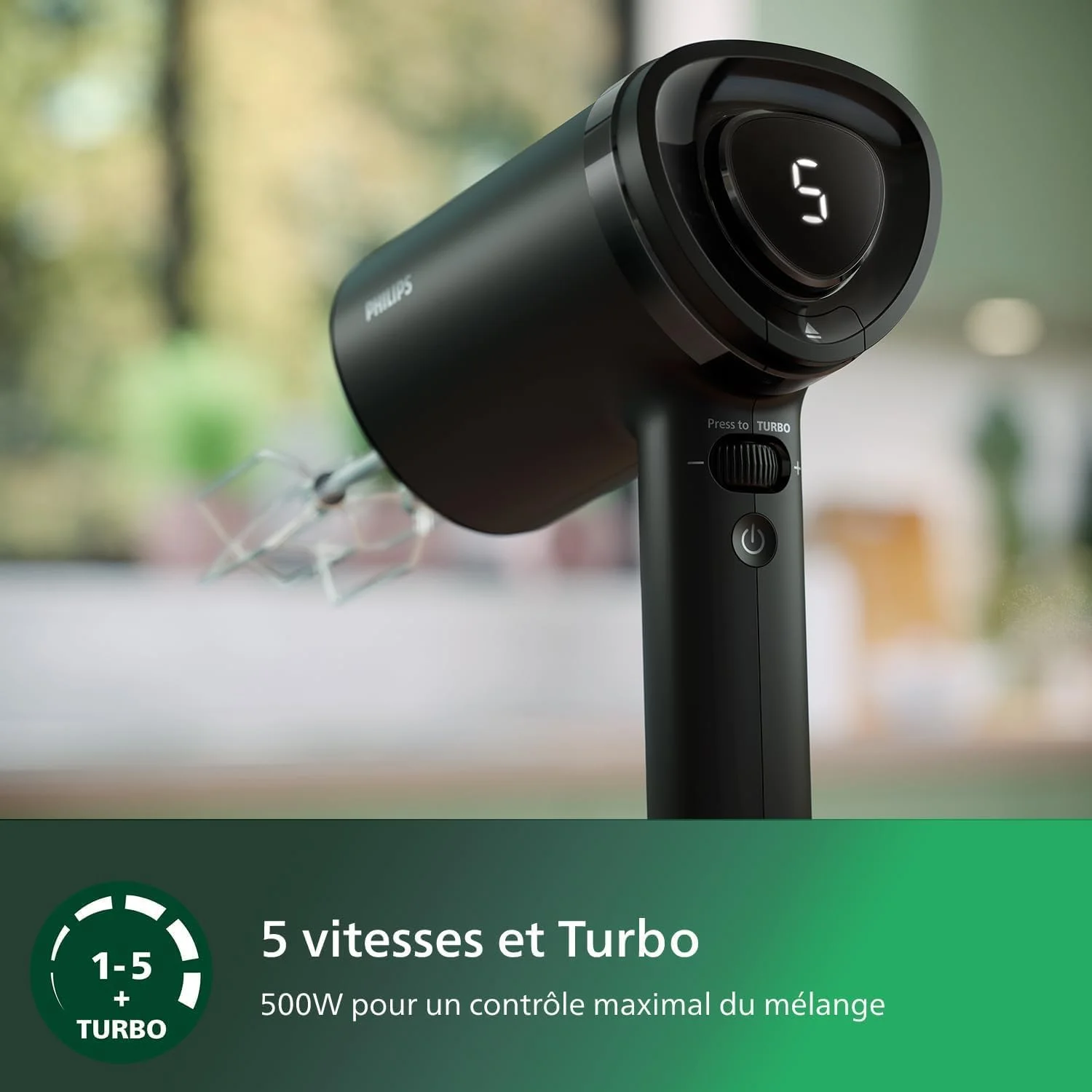 مخلوط کن دستی Philips Versuni سری 5000، مخلوط کن دستی 3 در 1، موتور قدرتمند (500 وات)، فنجان نگهداری هوشمند، 5 تنظیم سرعت، محافظت ضد پاشش، مشکی (HR3781/20) مخلوط کن دستی Philips Versuni سری 5000، مخلوط کن دستی 3 در 1، موتور قدرتمند (500 وات)، فنجان نگهداری هوشمند، 5 تنظیم سرعت، محافظت ضد پاشش، مشکی (HR3781/20)