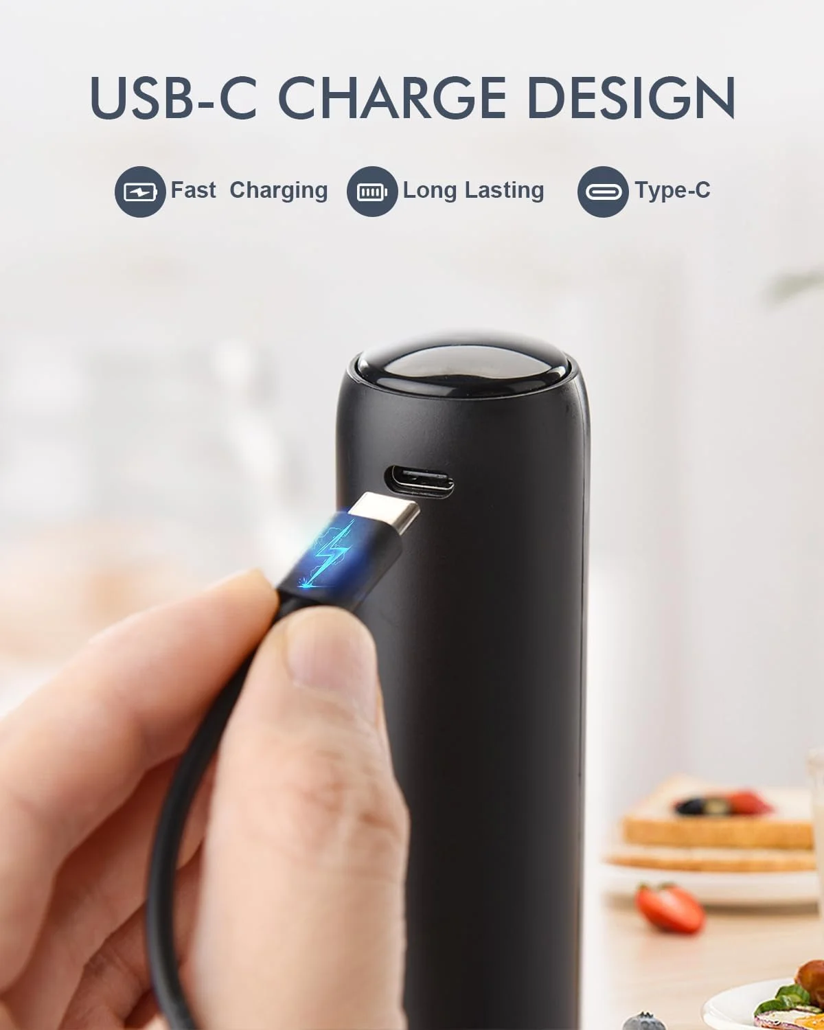 همزن شیر شارژی USB-C، فوم ساز برقی دستی با ویسک، میکسر خامه قابل حمل با باتری برای قهوه، لاته، ماچا، شکلات داغ، تمیز کردن آسان و مناسب برای مسافرت همزن شیر شارژی USB-C، فوم ساز برقی دستی با ویسک، میکسر خامه قابل حمل با باتری برای قهوه، لاته، ماچا، شکلات داغ، تمیز کردن آسان و مناسب برای مسافرت