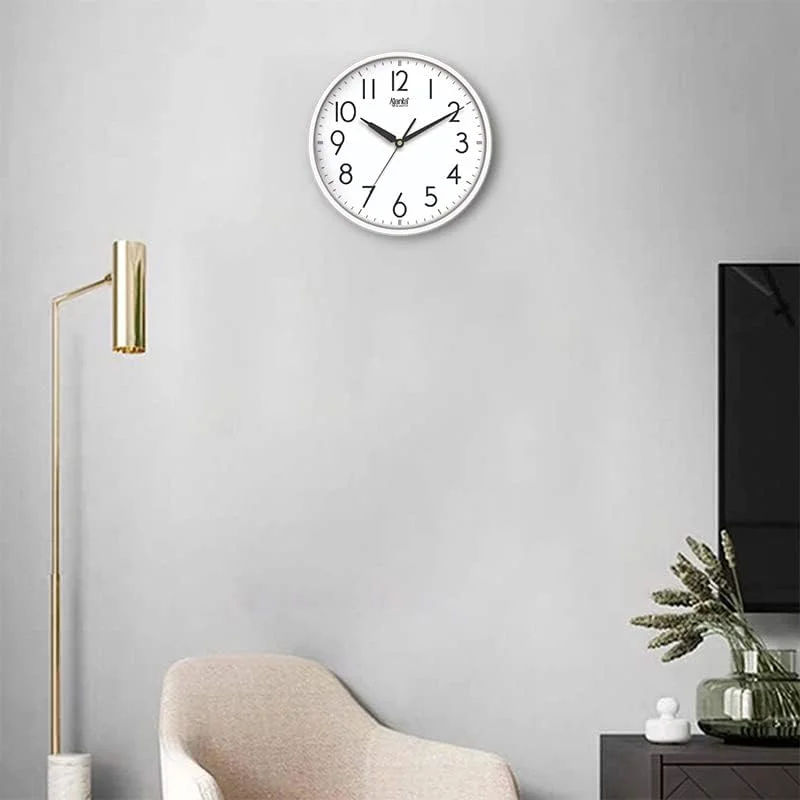 Ajanta Designer Round Wall Clock – 30.3 cm x 30.3 cm – White Dial with Large Numbers – Battery Operated – Stylish Wall Clock for Kitchen, Home, Office, & Living Room (Model 4007) Ajanta Designer Round Wall Clock – 30.3 cm x 30.3 cm – White Dial with Large Numbers – Battery Operated – Stylish Wall Clock for Kitchen, Home, Office, & Living Room (Model 4007)
