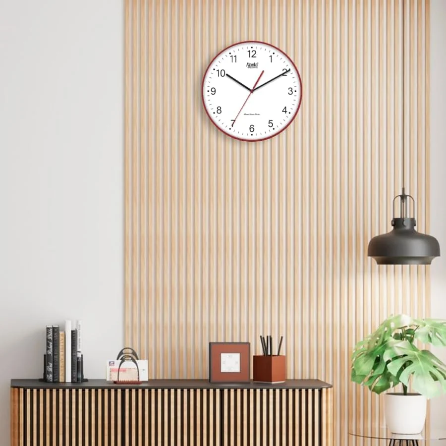 ساعت دیواری آجانتا - سری دکوراسیون منزل - 1187 - قرمز