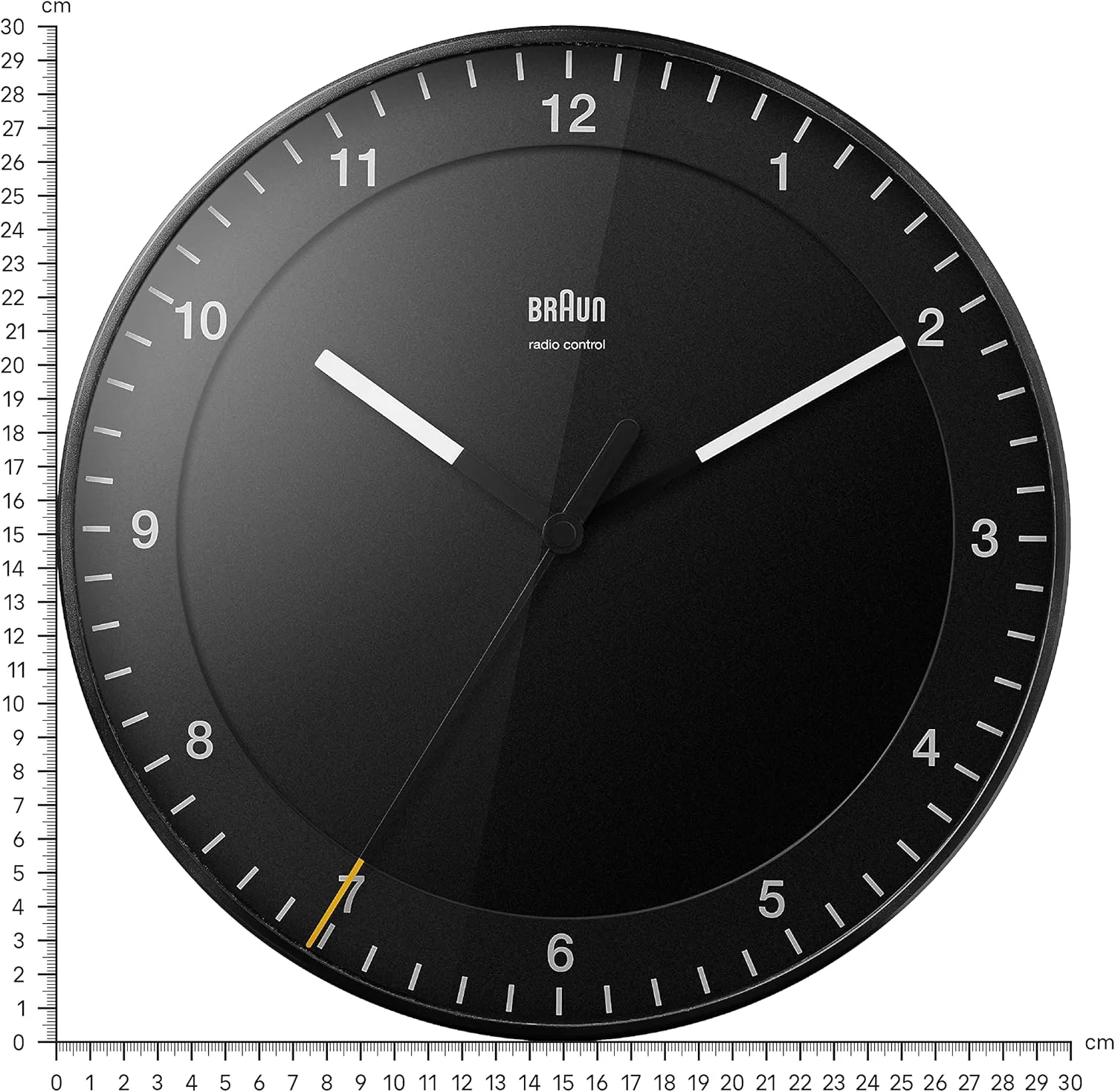 ساعت دیواری آنالوگ بزرگ رادیو کنترل کلاسیک براون برای منطقه زمانی اروپای مرکزی (DCF/GMT+1) با حرکت جاروبی بی صدا، خوانا، قطر 30 سانتی متر، مشکی، مدل BC17B-DCF. ساعت دیواری آنالوگ بزرگ رادیو کنترل کلاسیک براون برای منطقه زمانی اروپای مرکزی (DCF/GMT+1) با حرکت جاروبی بی صدا، خوانا، قطر 30 سانتی متر، مشکی، مدل BC17B-DCF.