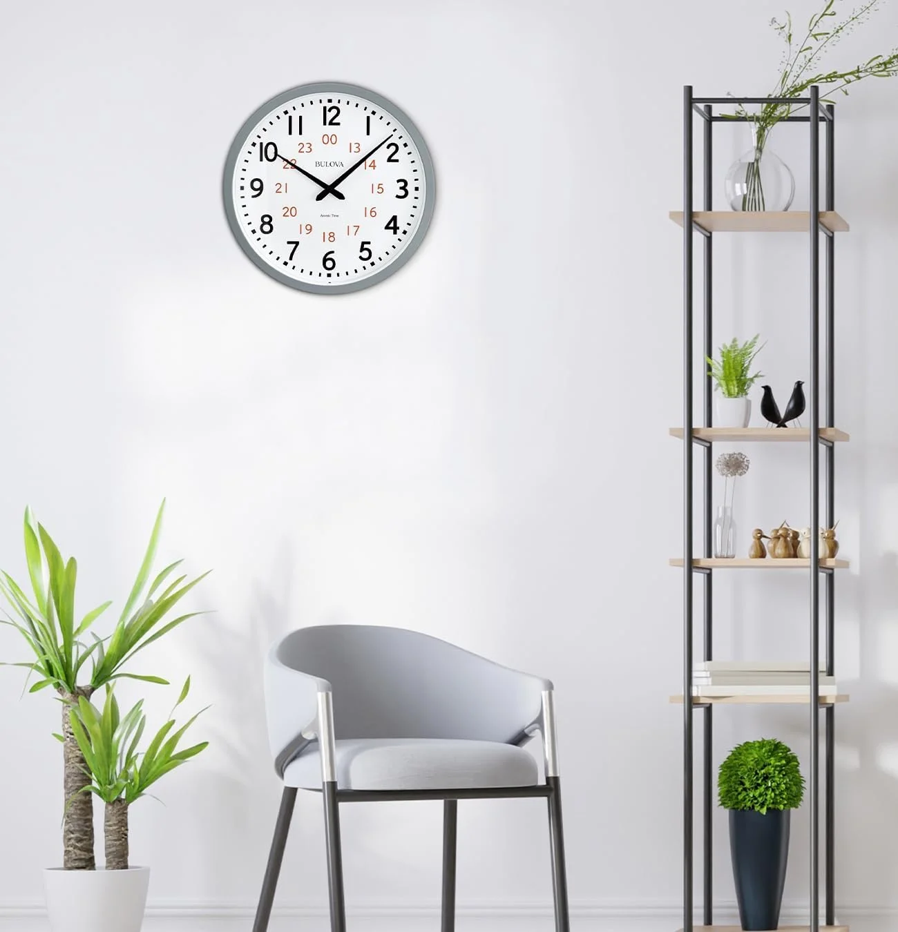 ساعت دیواری آنالوگ اتمی Bulova مدل C5003، زمان اتمی 1، تنظیم خودکار، باتری کوارتز ساعت دیواری آنالوگ اتمی Bulova مدل C5003، زمان اتمی 1، تنظیم خودکار، باتری کوارتز