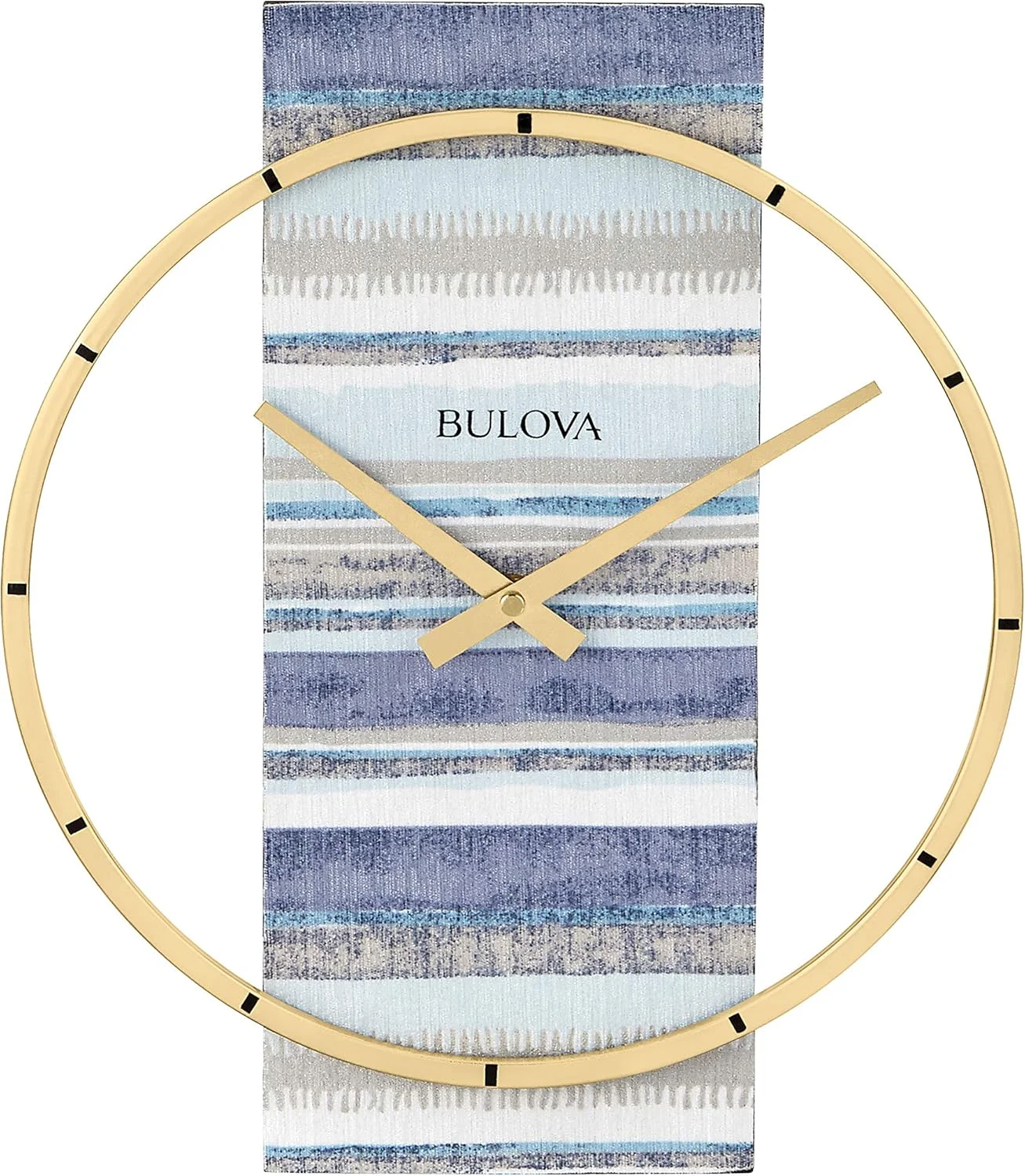 ساعت دیواری نانتاکت بولوا، روکش طلایی و آبی ساعت دیواری نانتاکت بولوا، روکش طلایی و آبی