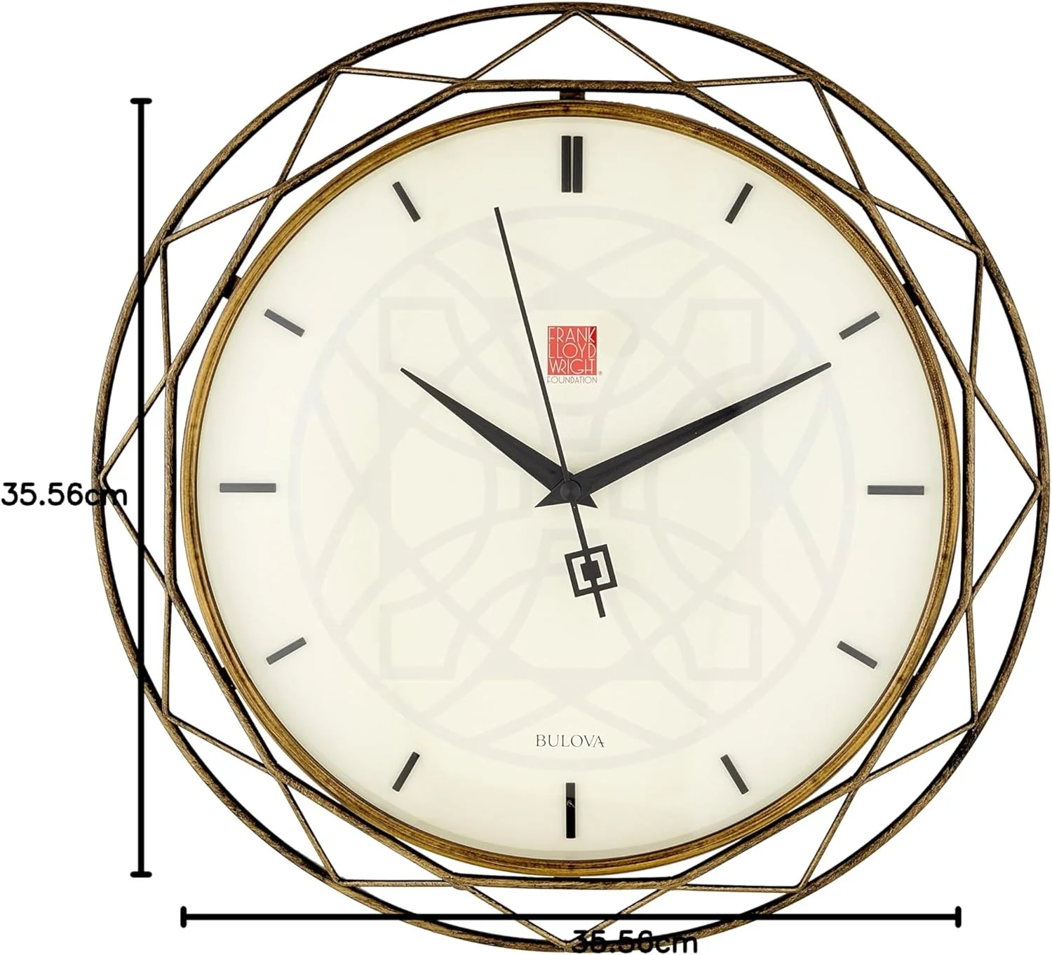 ساعت دیواری بولووا مدل C4834 Luxfer Prism با الهام از فرانک لوید رایت، سایز 14 اینچ ساعت دیواری بولووا مدل C4834 Luxfer Prism با الهام از فرانک لوید رایت، سایز 14 اینچ