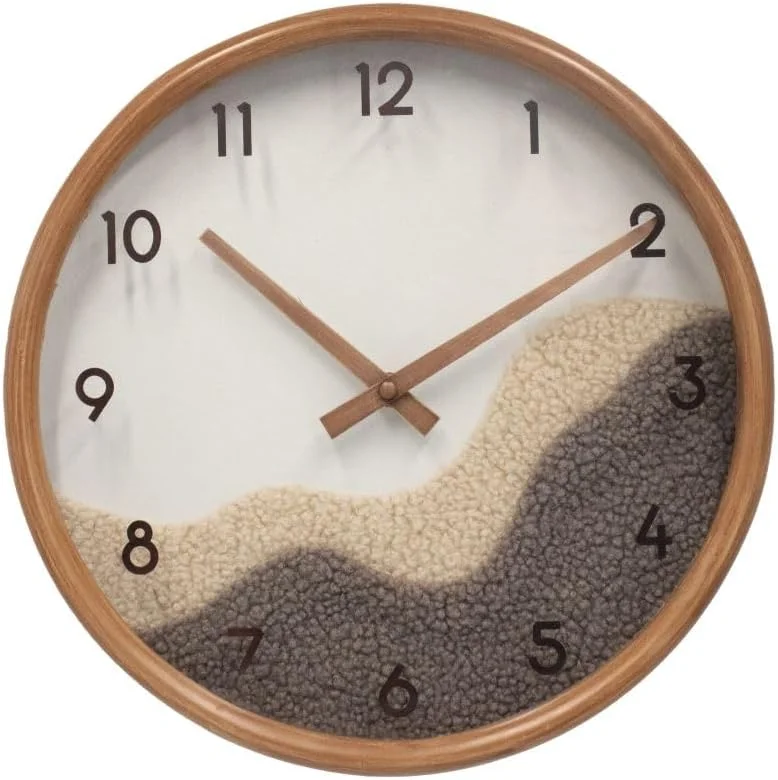 ساعت دیواری پارچه ای کمبریج مدل Waves - ساعت تزئینی مدرن با طرح پارچه بافت دار، موتور کوارتز بی صدا و سبک ظریف برای اتاق نشیمن، دفتر کار و دکوراسیون منزل معاصر، ابعاد 30x4x30 سانتی متر ساعت دیواری پارچه ای کمبریج مدل Waves - ساعت تزئینی مدرن با طرح پارچه بافت دار، موتور کوارتز بی صدا و سبک ظریف برای اتاق نشیمن، دفتر کار و دکوراسیون منزل معاصر، ابعاد 30x4x30 سانتی متر