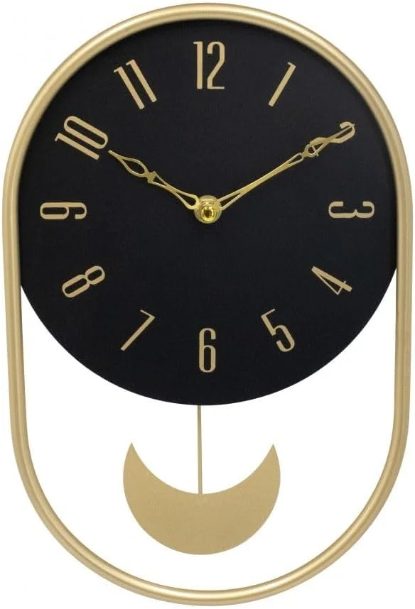 ساعت دیواری پاندولی فلزی کمبریج - ساعت تزئینی شیک به سبک وینتیج با پاندول متحرک، ایده آل برای اتاق نشیمن، دفتر کار و دکوراسیون کلاسیک منزل L20 x W3.8 x H31 سانتی متر ساعت دیواری پاندولی فلزی کمبریج - ساعت تزئینی شیک به سبک وینتیج با پاندول متحرک، ایده آل برای اتاق نشیمن، دفتر کار و دکوراسیون کلاسیک منزل L20 x W3.8 x H31 سانتی متر