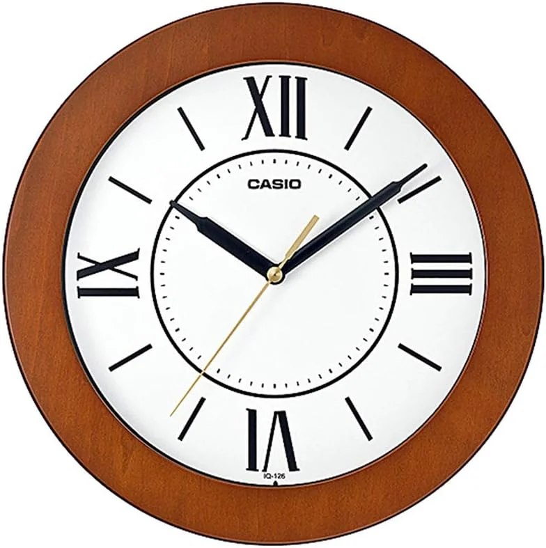 ساعت دیواری کاسیو مدل IQ 126 5BDF، قهوه ای ساعت دیواری کاسیو مدل IQ 126 5BDF، قهوه ای