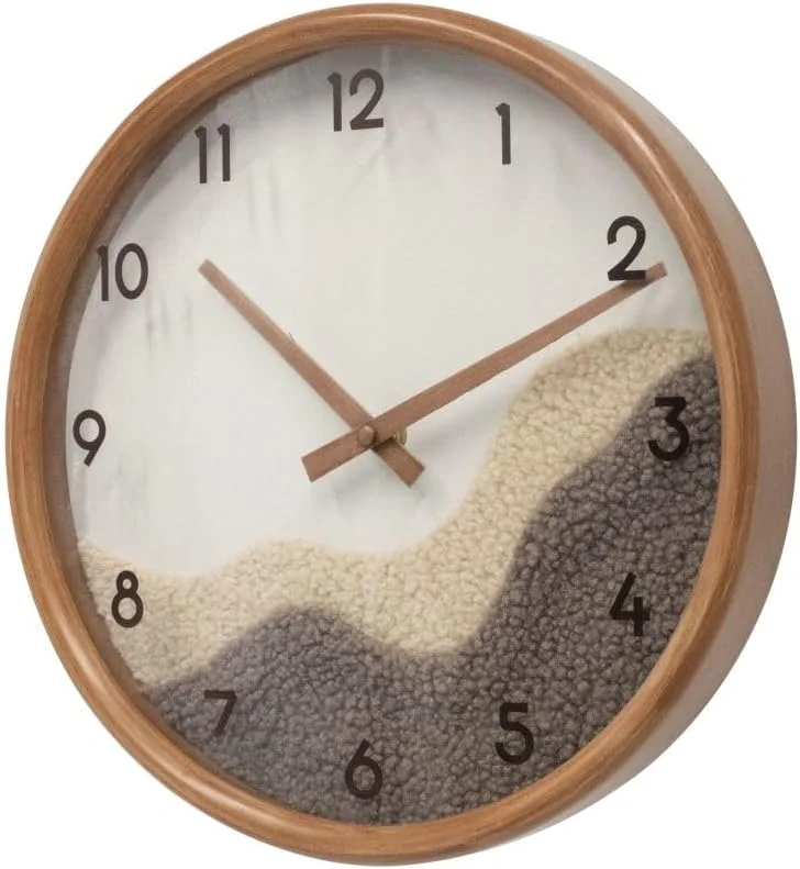 ساعت دیواری پارچه ای کمبریج مدل Waves - ساعت تزئینی مدرن با طرح پارچه بافت دار، موتور کوارتز بی صدا و سبک ظریف برای اتاق نشیمن، دفتر کار و دکوراسیون منزل معاصر، ابعاد 30x4x30 سانتی متر ساعت دیواری پارچه ای کمبریج مدل Waves - ساعت تزئینی مدرن با طرح پارچه بافت دار، موتور کوارتز بی صدا و سبک ظریف برای اتاق نشیمن، دفتر کار و دکوراسیون منزل معاصر، ابعاد 30x4x30 سانتی متر