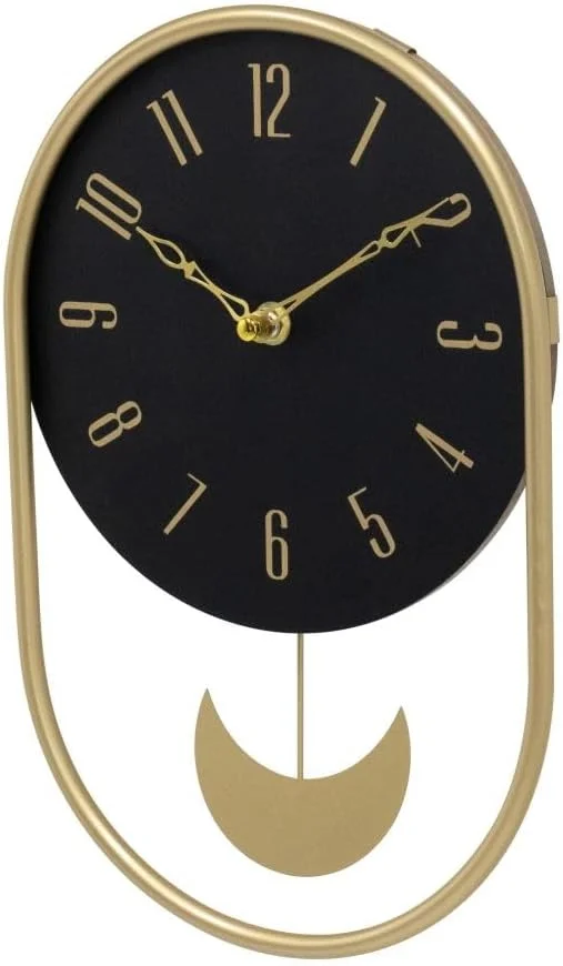 ساعت دیواری پاندولی فلزی کمبریج - ساعت تزئینی شیک به سبک وینتیج با پاندول متحرک، ایده آل برای اتاق نشیمن، دفتر کار و دکوراسیون کلاسیک منزل L20 x W3.8 x H31 سانتی متر ساعت دیواری پاندولی فلزی کمبریج - ساعت تزئینی شیک به سبک وینتیج با پاندول متحرک، ایده آل برای اتاق نشیمن، دفتر کار و دکوراسیون کلاسیک منزل L20 x W3.8 x H31 سانتی متر
