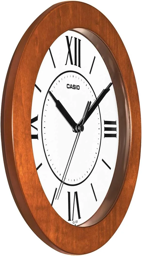 ساعت دیواری کاسیو مدل IQ 126 5BDF، قهوه ای