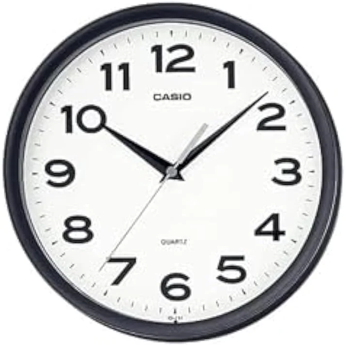 ساعت دیواری عقربه ای کاسیو با صفحه سفید و بدنه و قاب رزینی مدل IQ-151-1DF ساعت دیواری عقربه ای کاسیو با صفحه سفید و بدنه و قاب رزینی مدل IQ-151-1DF