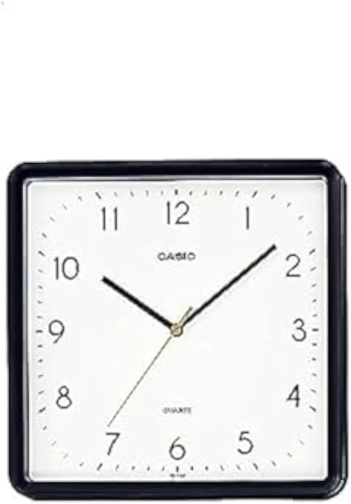 ساعت دیواری کاسیو مدل IQ-152-1DF، آنالوگ، مربع شکل، صفحه سفید، بدنه و قاب رزین ساعت دیواری کاسیو مدل IQ-152-1DF، آنالوگ، مربع شکل، صفحه سفید، بدنه و قاب رزین