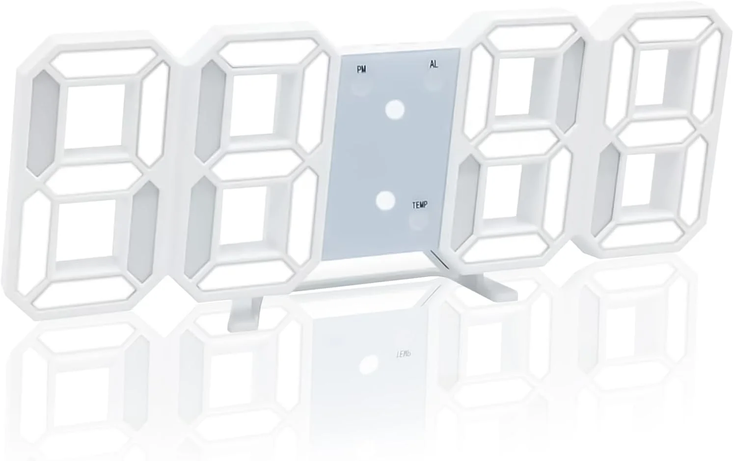 ساعت زنگ دار دیجیتال Necomi، ساعت دیواری LED سه بعدی با روشنایی خودکار، ساعت زنگ دار رومیزی LED با نور شب، نمایش زمان 12/24 ساعته، نمایش تاریخ و دما برای دکوراسیون مدرن منزل ساعت زنگ دار دیجیتال Necomi، ساعت دیواری LED سه بعدی با روشنایی خودکار، ساعت زنگ دار رومیزی LED با نور شب، نمایش زمان 12/24 ساعته، نمایش تاریخ و دما برای دکوراسیون مدرن منزل