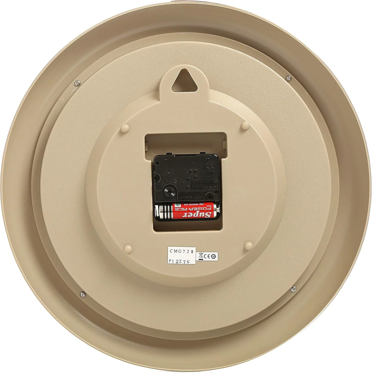 ساعت دیواری پلاستیکی ریتم (31 x 31 x 4.5 سانتی متر، طلایی)