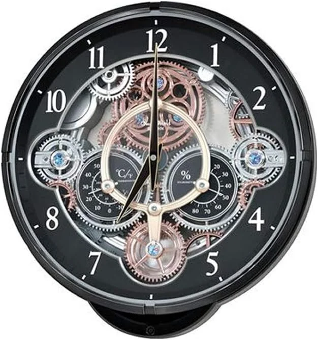 ساعت دیواری ریتم مجیک موشن، تزئینات چرخ دنده چرخان، 30 ملودی، حسگر شب 4MH886WD02 ساعت دیواری ریتم مجیک موشن، تزئینات چرخ دنده چرخان، 30 ملودی، حسگر شب 4MH886WD02